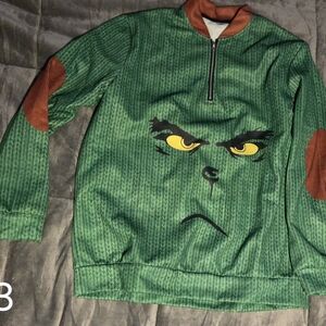Green Grinch Face Pullover